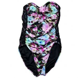 Spanx | Floral & Lace One-Piece Tummy Control Swimsuit | Women’s Size 8